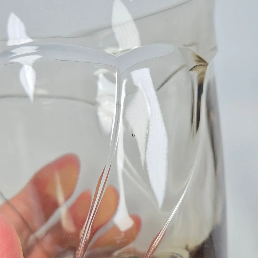 4 Vintage Noritake Sweet Swirl Double Old Fashioned DOF Brown Smoke Glasses EUC‎